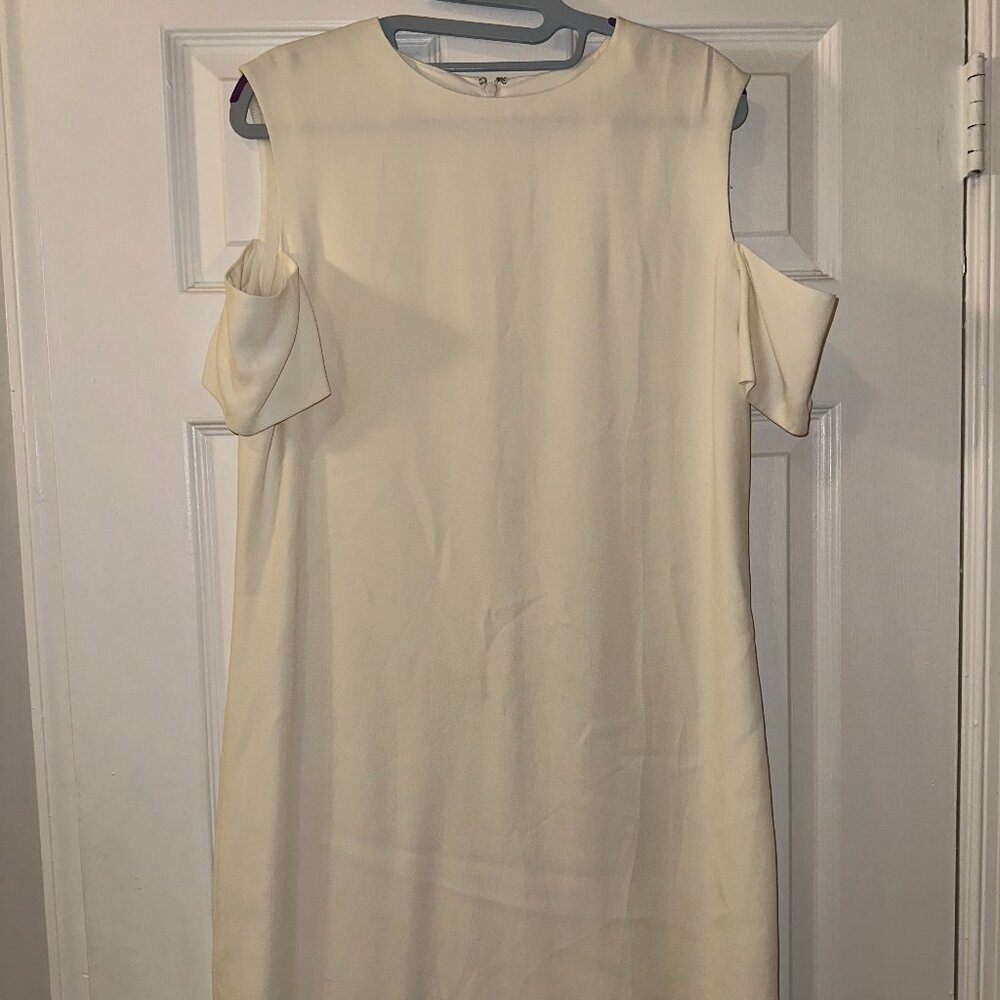 White off the shoulder tank dress